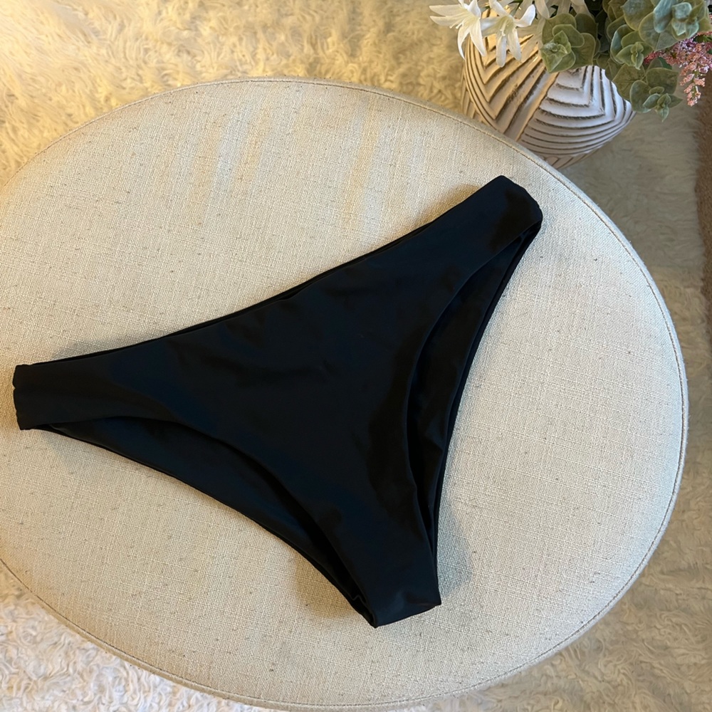 Shein plain black bikini bottoms, L
